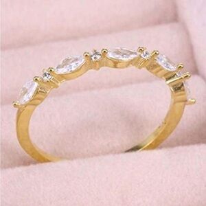 925 stamped size 7 minimalist Elegant Gold and Silver Women's Ring